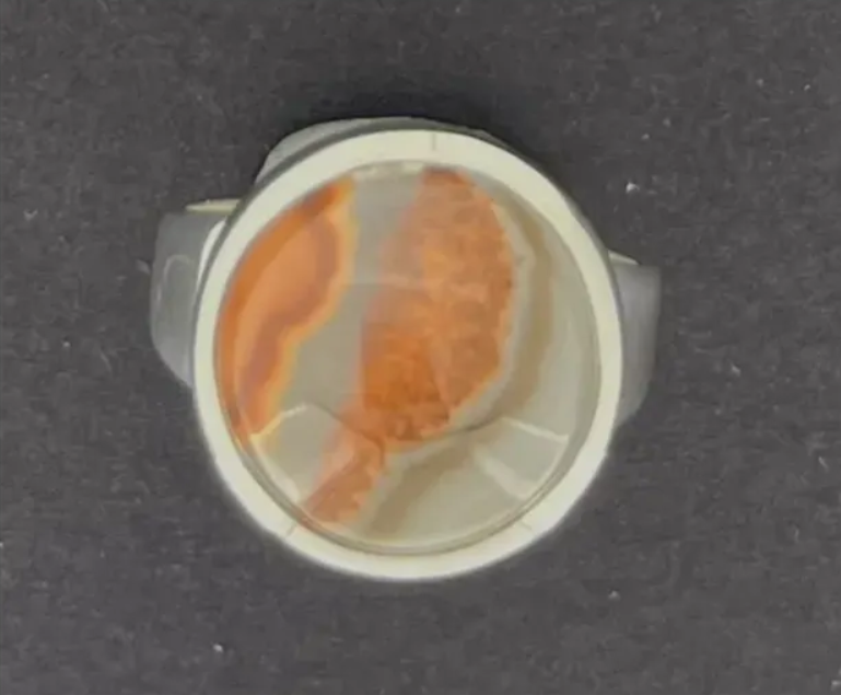 9909 Round KY Agate Ring