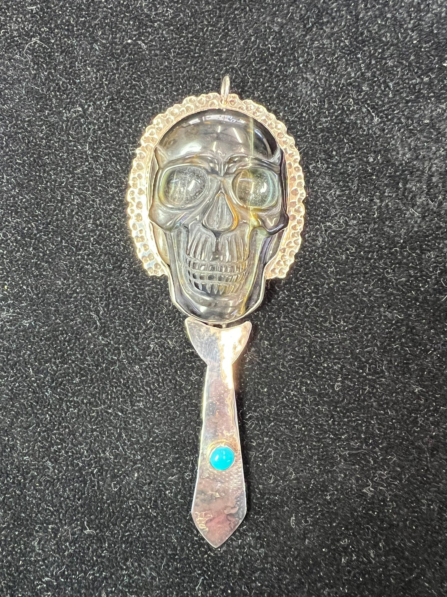 Black Tiger Eye Skull Pendant