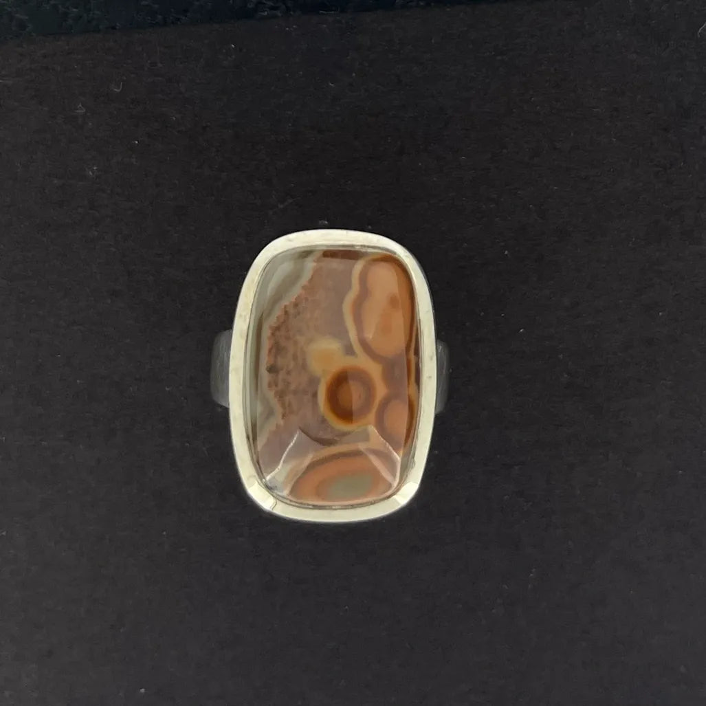 9906 Rectangle KY Agate Ring