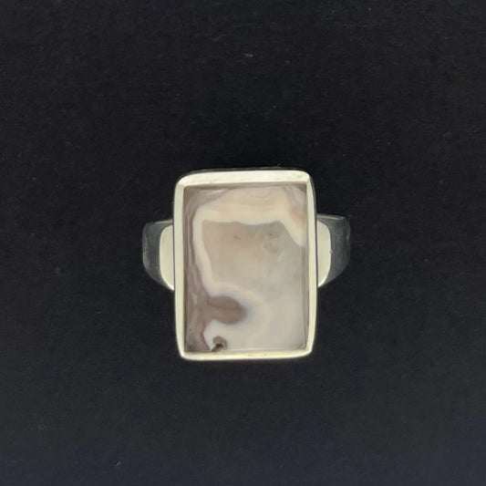 9931 Rectangle KY Agate Ring