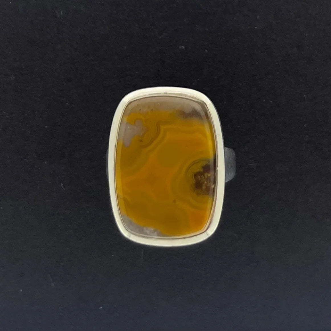 9933 Rectangle KY Agate Ring