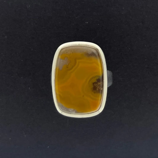 9933 Rectangle KY Agate Ring