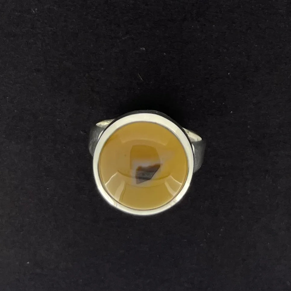 9905 Round KY Agate Ring
