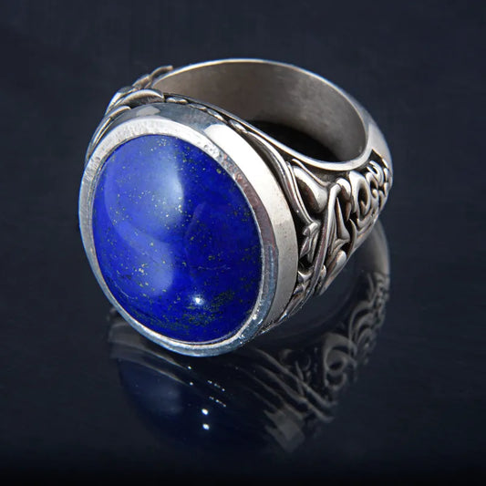 019 Lapis Lazuli Ring Set in Silver