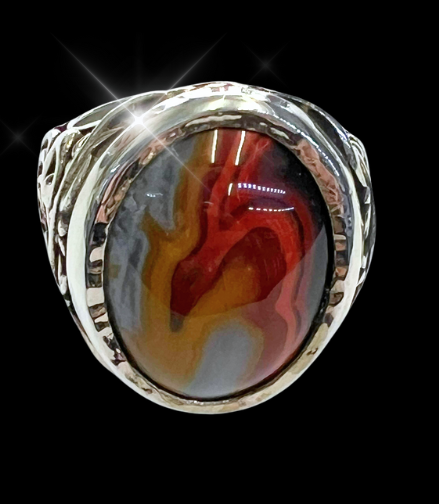 031 Men's Kentucky Agate Ring