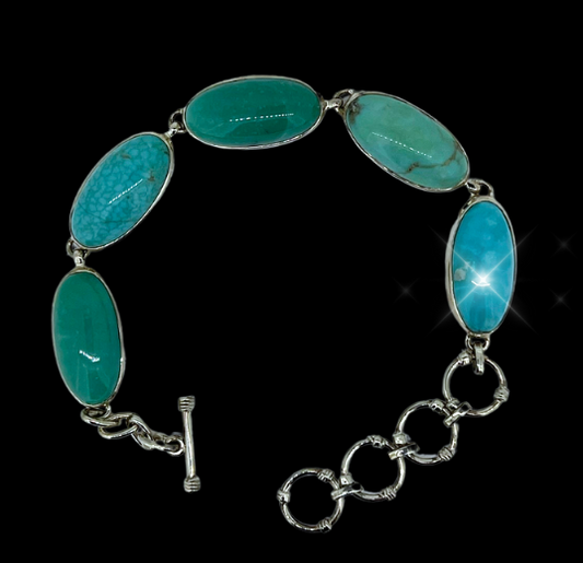 206 Turquoise Oval Bracelet